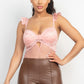 Sweetheart Cut-out Cami Ruffled Bodysuit