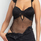 Sweetheart Cut-out Cami Ruffled Bodysuit