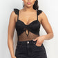 Sweetheart Cut-out Cami Ruffled Bodysuit