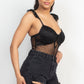 Sweetheart Cut-out Cami Ruffled Bodysuit