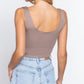 Scoop Neck 2 Ply Crop Tank Top