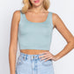 Scoop Neck 2 Ply Crop Tank Top