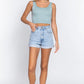 Scoop Neck 2 Ply Crop Tank Top