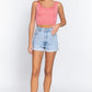 Scoop Neck 2 Ply Crop Tank Top