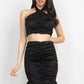 Halter Neck Crop Top & Skirts Set