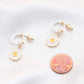 Daisy Charm Open Circle Earring