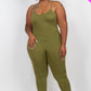 Plus Size Solid Bodycon Cami Jumpsuit