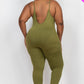 Plus Size Solid Bodycon Cami Jumpsuit