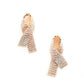 Rhinestone Awarness Bow Earring