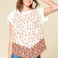 Ditsy Floral Border Printed Loose-fit Tee