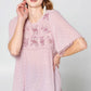 This Detailed Lace Trimmed Bubble Chiffon Blouse