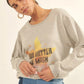 Vintage-style, Multicolor Star French Terry Knit Graphic Sweatshirt