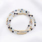 3 Row Glass Bead Stretch Bracelet