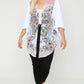 Floral Wings Sublimation Print, Long Body Cardigan