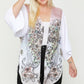 Floral Wings Sublimation Print, Long Body Cardigan