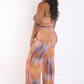 Printed Tube Jumpsuit With Self Belt