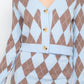 Diamond Button-front Cardigan Top