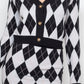 Diamond Button-front Cardigan Top