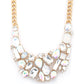 Teardrop Rectangle Shape Rhinestone Statement Necklace