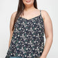 Plus Size, Ditsy Floral Print Cami Top