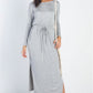 Midi Sleeve Basic Maxi Dress