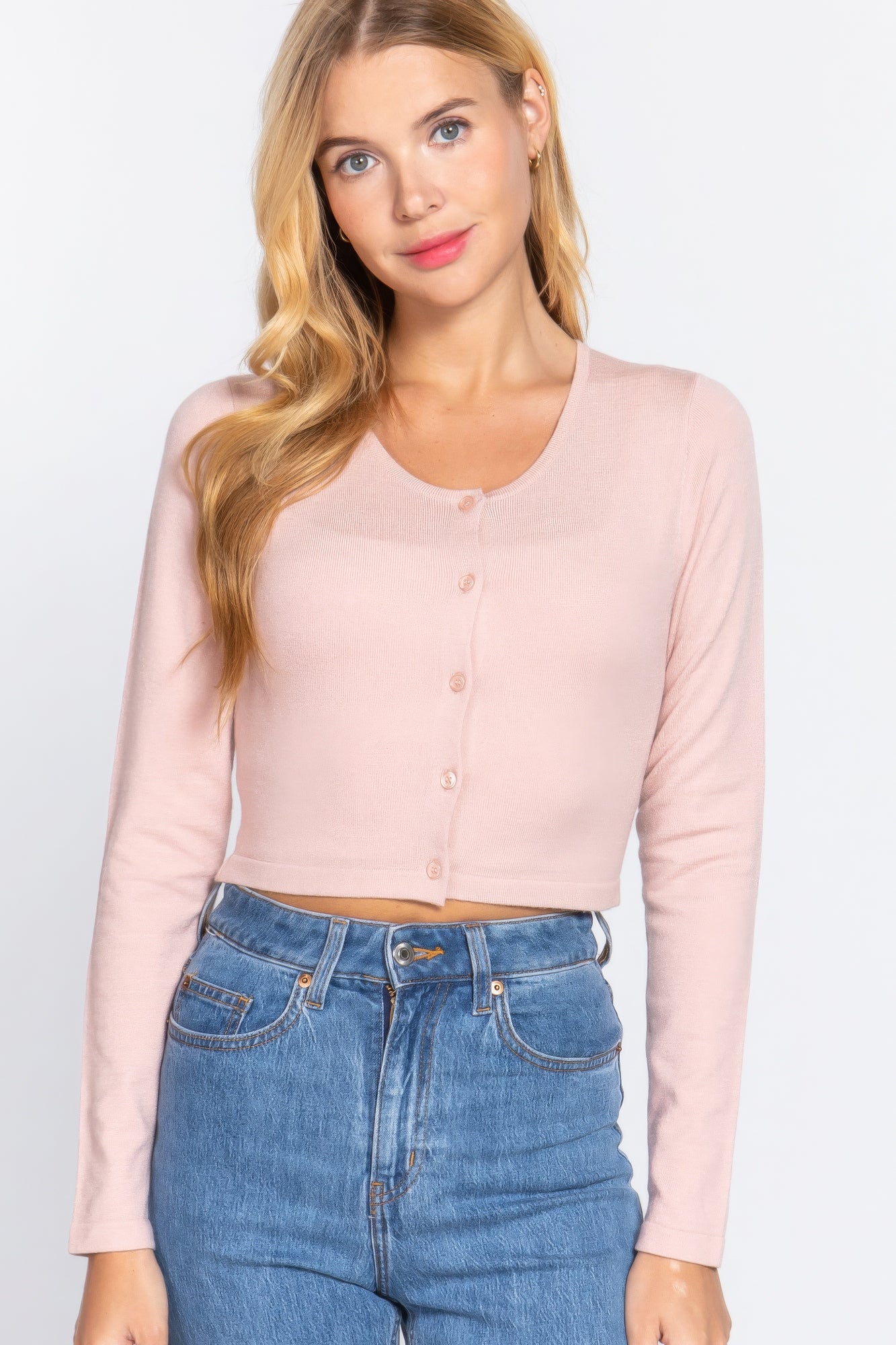 Long Slv Round Neck Viscose Sweater