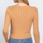 Long Sleeve V-neck Cable Sweater