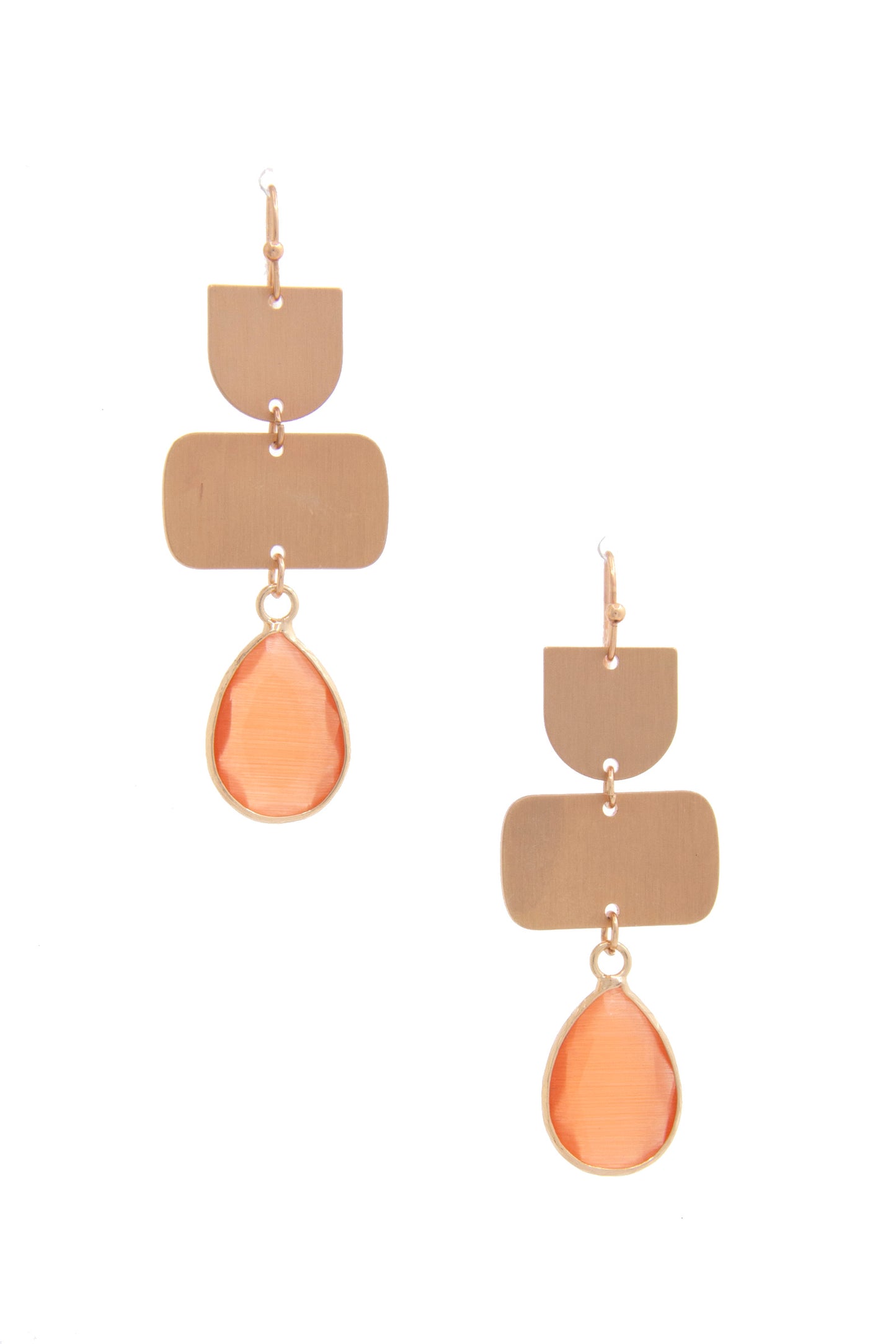 Teardrop Gem Multi Shape Dangle Earring