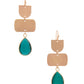 Teardrop Gem Multi Shape Dangle Earring