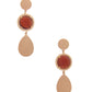 Round Gem Teardrop Dangle Earring