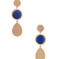 Round Gem Teardrop Dangle Earring