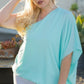 One Shoulder Long Sleeve Unbalance Top