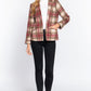 Notched Collar Plaid Jacket