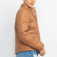 Mock Neck Quilted Jacket