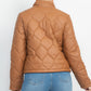 Mock Neck Quilted Jacket