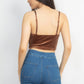 Sleeveless Corset Velvet Crop Top