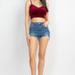 Sleeveless Corset Velvet Crop Top