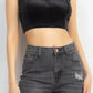 Sleeveless Corset Velvet Crop Top