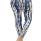 Plus Size Tie Dye Print, Full Length Leggings In A Slim Fitting Style With A Banded High Waist