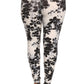 Super Soft Peach Skin Fabric, Floral Graphic Printed Knit Legging With Elastic Waist Detail