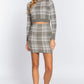 Check Jacquard Sweater Mini Skirt