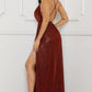 Glitter Fabric Sweetheart Surplice Maxi Dress