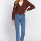 Long Slv V-neck Sweater Cardigan