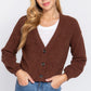 Long Slv V-neck Sweater Cardigan