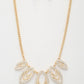 Marquise Rhinestone Link Metal Necklace