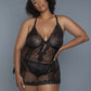 2 Pc Unlined Lace Cups Babydoll Sheer Mesh And Lace Front Panels Design