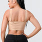 Lux Faux Leather Pu Zipup Strap Sleeveless Cropped Top