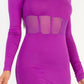 Square neck mesh corset mini dress