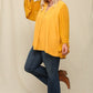 Woven And Textured Chiffon Top With Voluminous Sheer Sleeves