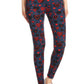 Yoga Style Banded Lined Heart Print, Full Length Leggings In A Slim Fitting Style With A Banded High Waist